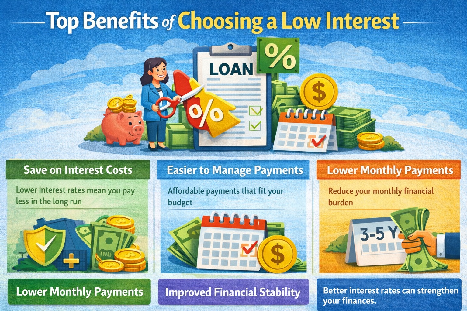 Low interest personal loan benefits with affordable EMI and quick approval