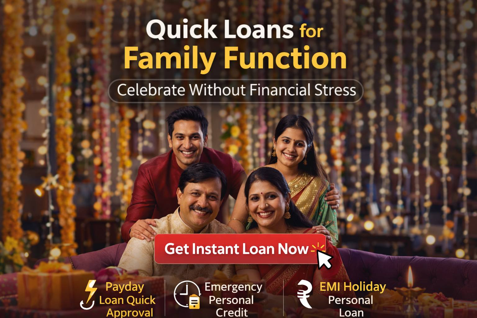 Quick loans for family function and celebrations